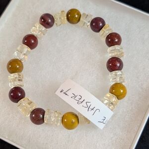 Mookaite Jasper And Citrine Stretch Bracelet